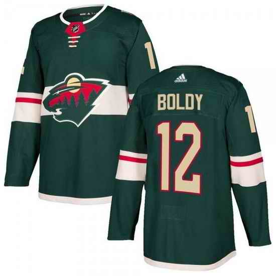 Men Minnesota Wild #12 Matt Boldy Green Stitched Jerse->minnesota wild->NHL Jersey