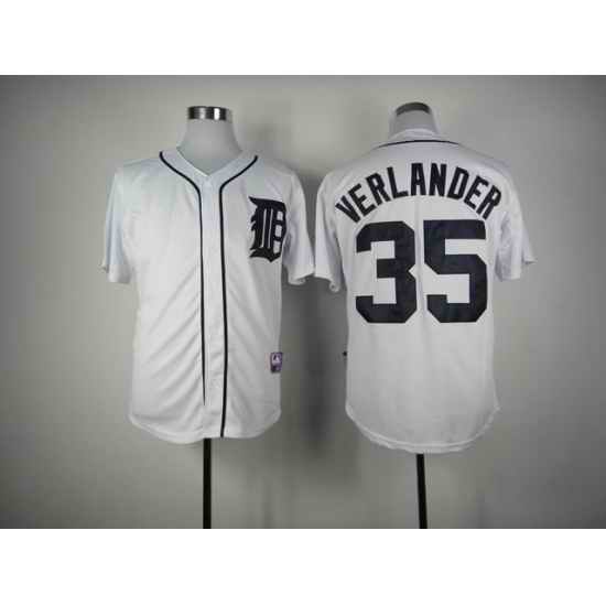 Men Detroit Tigers #35 Justin Verlander White 1984 Turn Back Jersey->detroit tigers->MLB Jersey