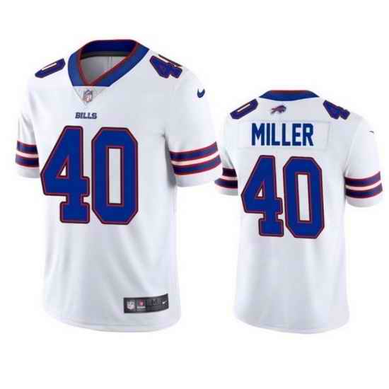 Youth Buffalo Bills #40 Von Miller White Vapor Untouchable Limited Stitched Jersey->youth nfl jersey->Youth Jersey