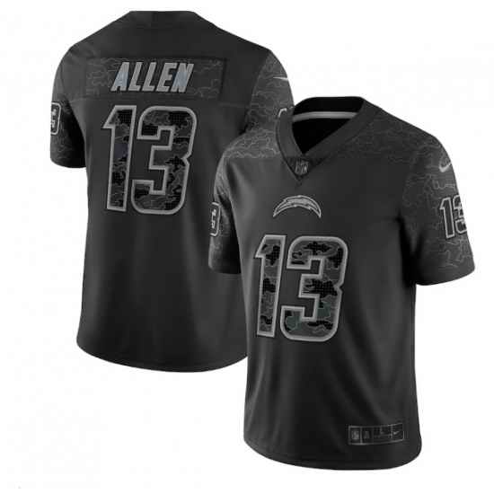 Men Los Angeles Chargers #13 Keenan Allen Black Reflective Limited Stitched Football Jersey->los angeles chargers->NFL Jersey