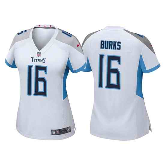 Women Tennessee Titans #16 Treylon Burks White Vapor Untouchable Limited Stitched Football Jersey 28Run Small 2