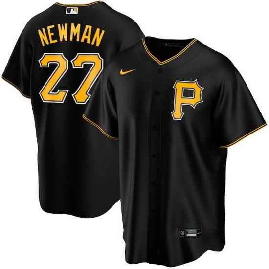 Men Pittsburgh Pirates #27 Kevin Newman Black Cool Base Stitched jersey->boston red sox->MLB Jersey