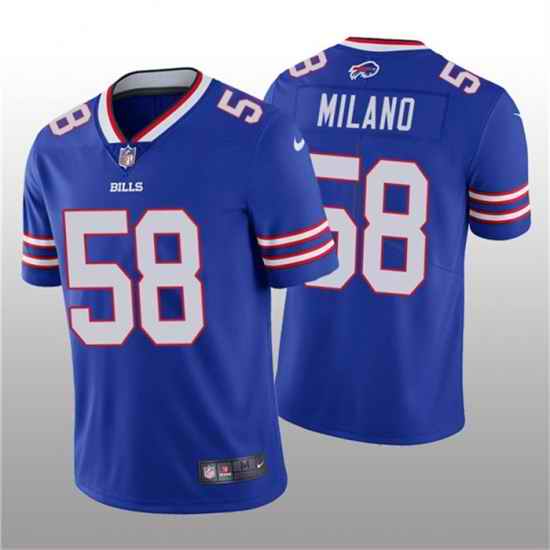 Men Buffalo Bills #58 Matt Milano 2022 Royal Vapor Untouchable Limited Stitched Jersey->detroit lions->NFL Jersey
