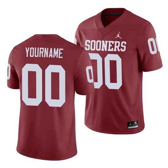 Oklahoma Sooners Custom Crimson Game Men'S Jersey->->Custom Jersey