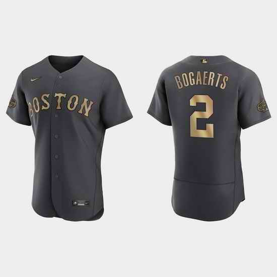 Men Xander Bogaerts Boston Red Sox 2022 Mlb All Star Game Authentic Charcoal Jersey->2022 all star->MLB Jersey
