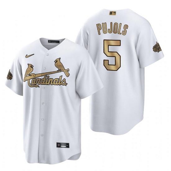 Men St  Louis St.Louis Cardinals #5 Albert Pujols 2022 All Star White Cool Base Stitched Baseball Jersey->2022 all star->MLB Jersey