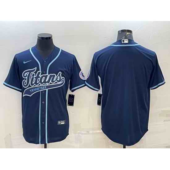 Men Tennessee Titans Blank Navy With Patch Cool Base Stitched Baseball Jersey->new york jets->NFL Jersey