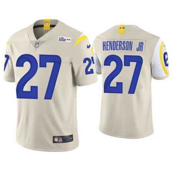 Men's Los Angeles Rams #27 Darrell Henderson Jr. Cream Vapor Untouchable Stitched Football Jersey->los angeles rams->NFL Jersey