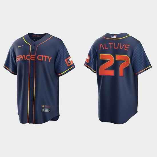 Youth Houston Astros #27 Jose Altuve 2022 Navy City Connect Stitched Jersey->youth mlb jersey->Youth Jersey