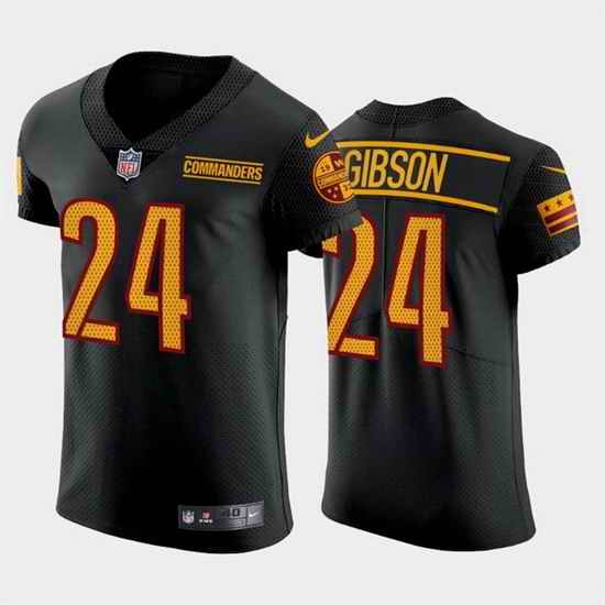 Men Washington Commanders #24 Antonio Gibson Black Elite Stitched jersey->washington commanders->NFL Jersey