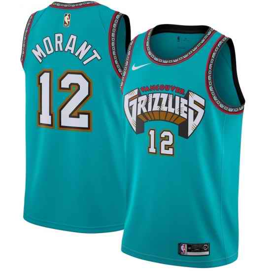 Men's Memphis Grizzlies #12 Ja Morant Green Nike 2019 ABA Hardwood Classics Green Throwback Swingman Jersey->memphis grizzlies->NBA Jersey