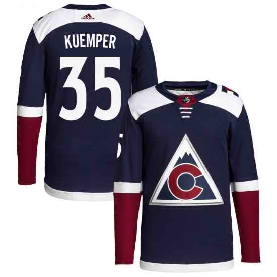 Adidas Colorado Avalanche #35 Darcy Kuemper Navy Alternate Authentic Stitched NHL Jersey->colorado avalanche->NHL Jersey