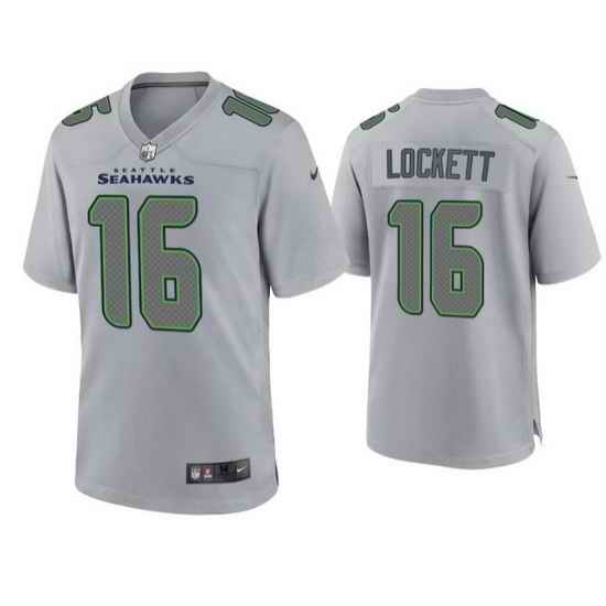 Men Seattle Seahawks #16 Tyler Lockett Grey Atmosphere Fashion Stitched Game Jersey->seattle seahawks->NFL Jersey