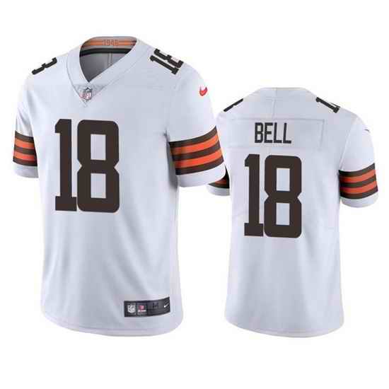 Men Cleveland Browns #18 David Bell White Vapor Untouchable Limited Stitched Jersey->cleveland browns->NFL Jersey