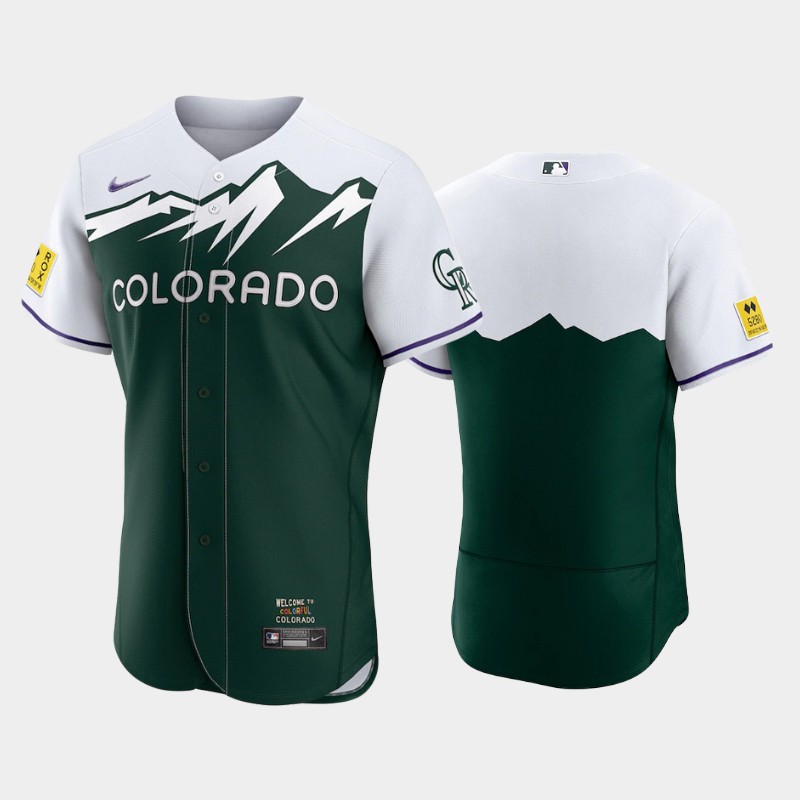 Men's Colorado Rockies Blank 2022 Green City Connect Flex Base Stitched Jersey->colorado rockies->MLB Jersey