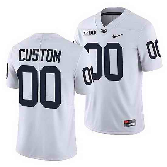 penn state nittany lions custom white college football men jersey 1->->Custom Jersey