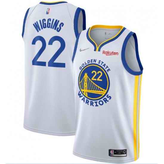Men's Golden State Warriors #22 Andrew Wiggins 2022 White 75th Anniversary Stitched Jersey->golden state warriors->NBA Jersey