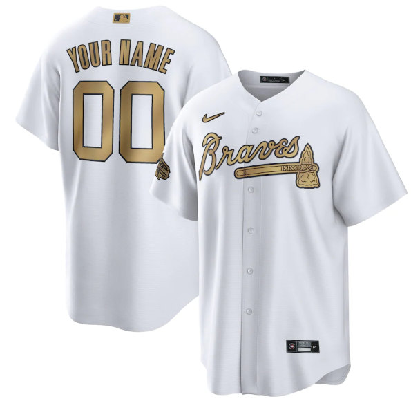 Men's Atlanta Braves Active Player Custom 2022 All-Star Cool Base White Stitched Baseball Jersey->atlanta braves->MLB Jersey