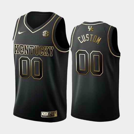Kentucky Wildcats Custom Black Golden Edition Men'S Jersey->->Custom Jersey