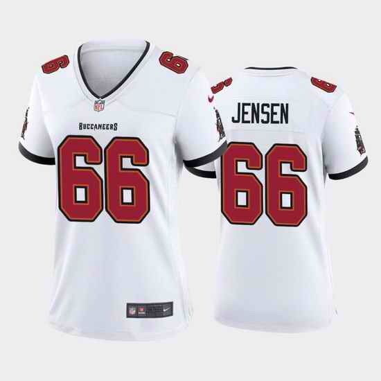 Women Nike Tampa Bay Buccaneers #66 Ryan Jensen White Vapor Limited Jersey->women nfl jersey->Women Jersey