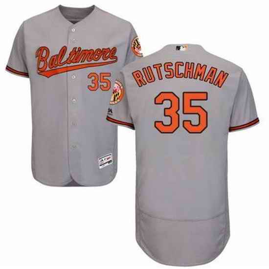 Men Baltimore Oriole #35 Adley Rutschman Gray Flex Base Stitched Baseball jersey->baltimore orioles->MLB Jersey