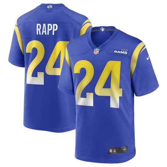 Youth Los Angeles Rams #24 Taylor Rapp Blue Bone Stitched Football Limited Jersey->youth nfl jersey->Youth Jersey
