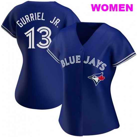 WOMEN'S TORONTO BLUE JAYS #13 LOURDES GURRIEL JR. ROYAL ALTERNATE JERSEY->women mlb jersey->Women Jersey