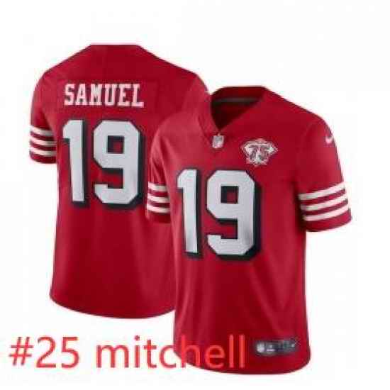 49ers number #25 name  mitchell->los angeles rams->NFL Jersey