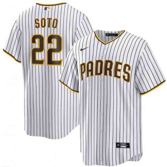 Men's San Diego Padres Juan Soto Nike White Brown Home Cool Base Player Jersey->san diego padres->MLB Jersey