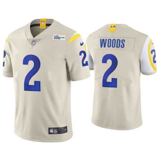 Youth Los Angeles Rams #2 Robert Woods Bone Vapor Untouchable Limited Stitched Jersey->youth nfl jersey->Youth Jersey