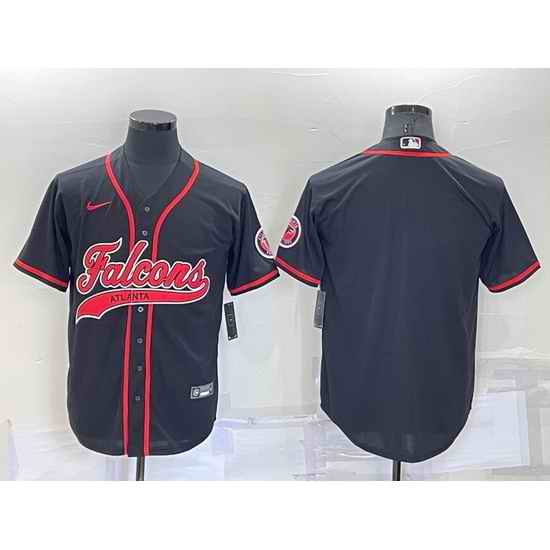 Men Atlanta Falcons Blank Black Cool Base Stitched Baseball Jersey->atlanta falcons->NFL Jersey