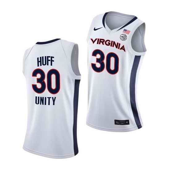 Virginia Cavaliers Jay Huff Virginia Cavaliers White Unity 2021 New Brand Jersey->virginia cavaliers->NCAA Jersey