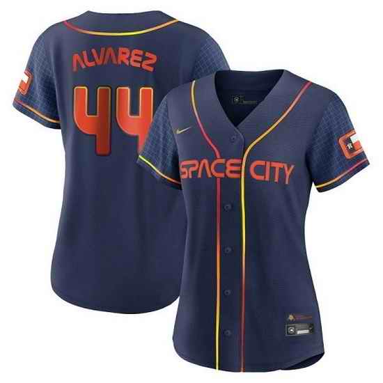 Women Houston Astros #44 Yordan Alvarez 2022 Navy City Connect Stitched Jersey