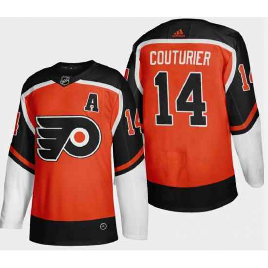 Men Philadelphia Flyers #14 Sean Couturier Orange Stitched NHL Jersey->philadelphia flyers->NHL Jersey