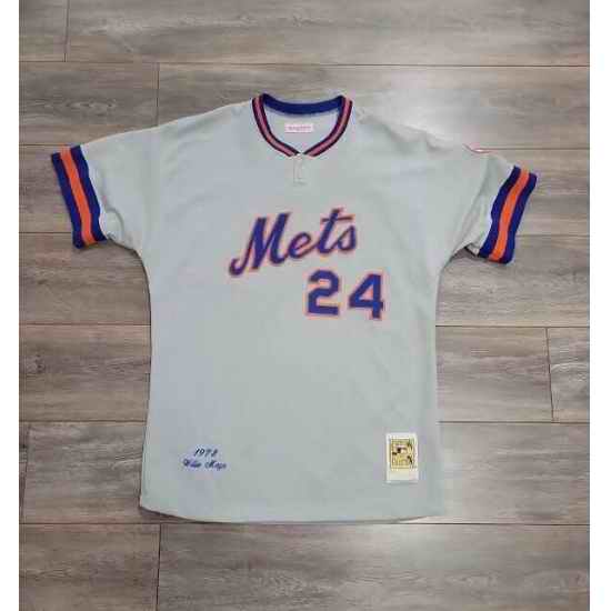 Men New York Mets #24 Robinson Cano Grey Stitched Baseball Jersey->new york mets->MLB Jersey
