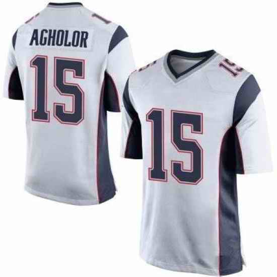 Men's New England Patriots #15 Nelson Agholor White Vapor Untouchable Limited Stitched Jersey->new england patriots->NFL Jersey