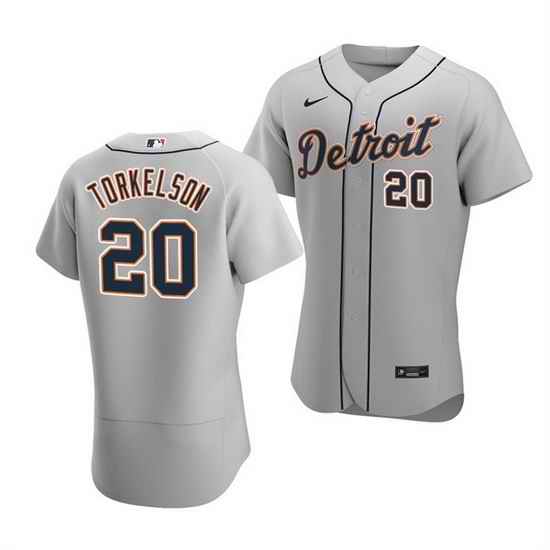 Men Detroit Tigers #20 Spencer Torkelson Gray Flex Base Stitched jersey->detroit tigers->MLB Jersey