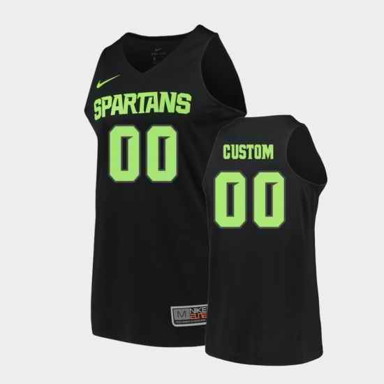 Michigan State Spartans Custom Black Replica College Basketball Jersey->->Custom Jersey