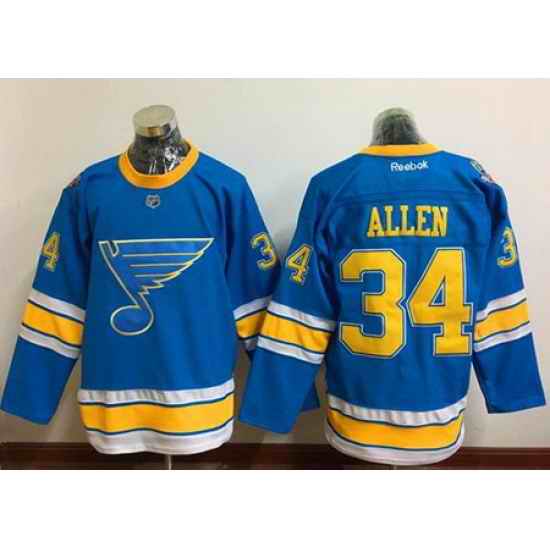 Blues #34 Jake Allen Light Blue 2017 Winter Classic Stitched NHL Jersey->st.louis blues->NHL Jersey