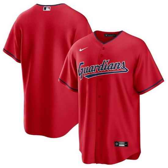 Men Cleveland Guardians Blank Red Cool Base Stitched Baseball Jerse->boston red sox->MLB Jersey