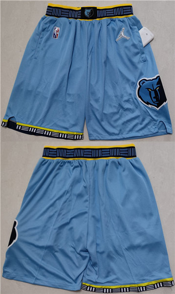 Men's Memphis Grizzlies Blue Shorts (Run Small)->los angeles dodgers->MLB Jersey