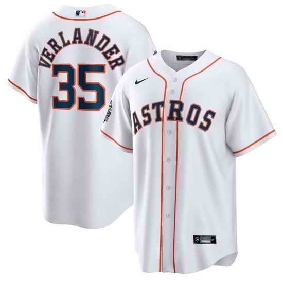 Men Houston Astros #35 Justin Verlander White 2022 World Series Home Stitched Baseball Jersey->houston astros->MLB Jersey