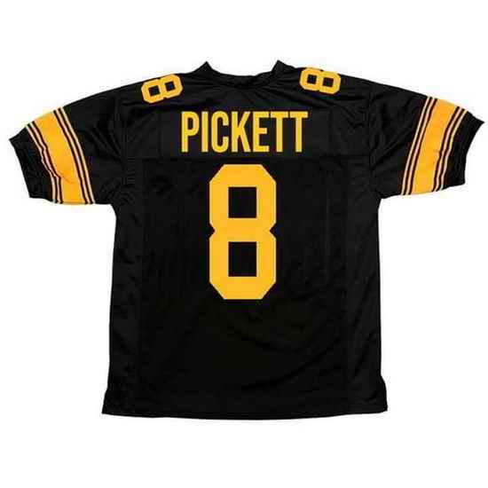 Men Pittsburgh Steelers #8 Kenny Pickett Black Rush Jersey->pittsburgh steelers->NFL Jersey