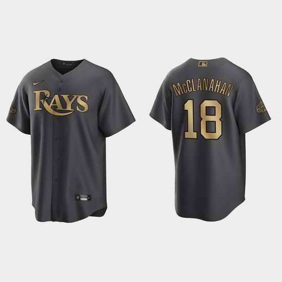 Men Shane Mcclanahan Tampa Bay Rays 2022 Mlb All Star Game Charcoal  Jersey->2022 all star->MLB Jersey
