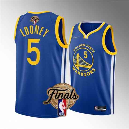 Men's Golden State Warriors #5 Kevon Looney 2022 Blue NBA Finals Stitched Jersey->golden state warriors->NBA Jersey