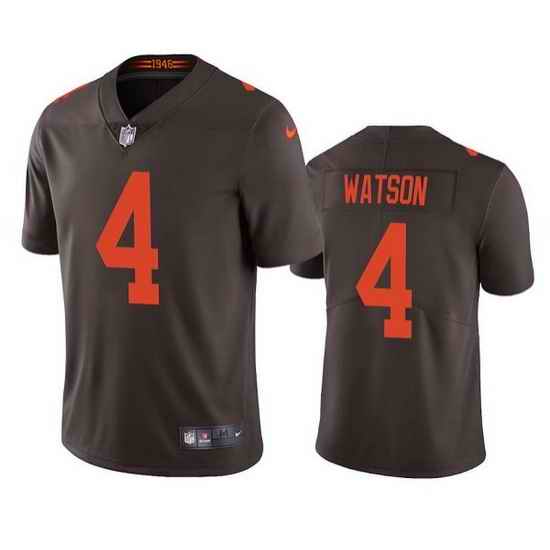 Men Cleveland Browns #4 Deshaun Watson Brown Color Rush Vapor Untouchable Limited Stitched jersey