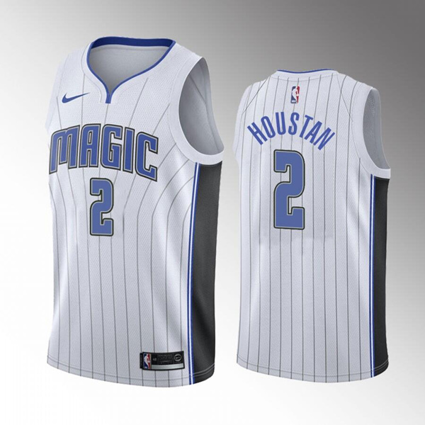 Men's Orlando Magic #2 Caleb Houstan White 2022 Draft Basketball  Stitched Jersey->orlando magic->NBA Jersey
