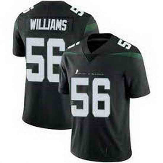 Men New York Jets Quincy Williams #56 Black Vapor Limited Stitched Football Jersey->new york jets->NFL Jersey