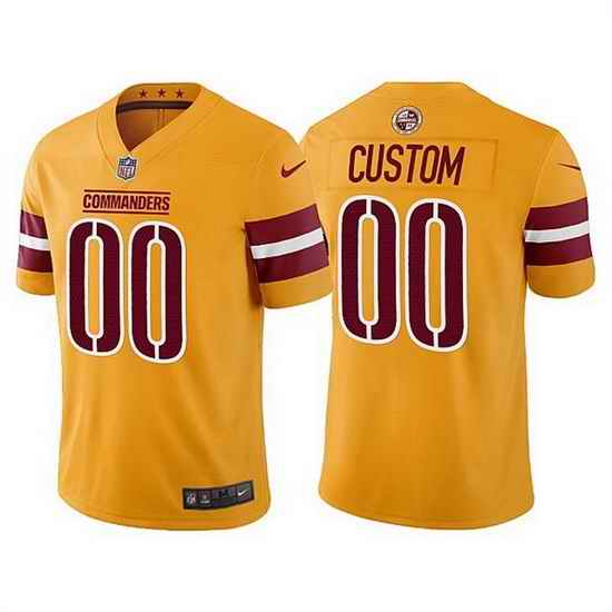 Men Washington Commanders Active Player Custom Gold Vapor Untouchable Stitched Football jersey->customized nba jersey->Custom Jersey