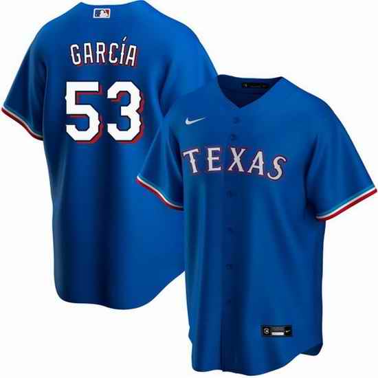 Men Texas Rangers #53 Adolis Garcia Blue Cool Base Stitched Baseball jersey->texas rangers->MLB Jersey